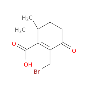 1-Cyclohexene-1-carboxylic acid, 2-(bromomethyl)-6,6-dimethyl-3-oxo-