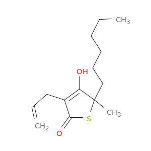 2(5H)-Thiophenone, 5-hexyl-4-hydroxy-5-methyl-3-(2-propenyl)-