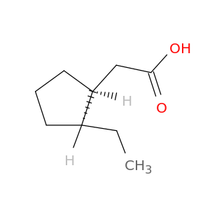 Cyclopentaneacetic acid, 2-ethyl-, cis-