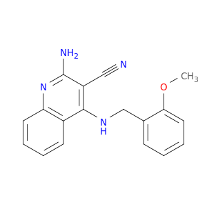 3-Quinolinecarbonitrile, 2-amino-4-[[(2-methoxyphenyl)methyl]amino]-