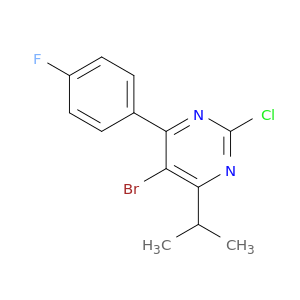 Pyrimidine, 5-bromo-2-chloro-4-(4-fluorophenyl)-6-(1-methylethyl)-