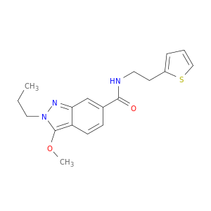 2H-Indazole-6-carboxamide, 3-methoxy-2-propyl-N-[2-(2-thienyl)ethyl]-