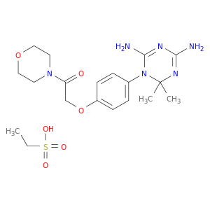ethanesulfonic acid- 2-[4-(4,6-diamino-2,2-dimethyl-1,3,5-triazin-1(2h)-yl)phenoxy]-1-(morpholin-4-yl)ethanone(1:1)
