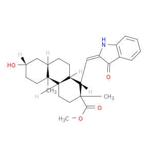 methyl (1R,2S,4aS,4bS,7S,8aS,10aR)-7-hydroxy-2,4b-dimethyl-1-[(E)-(3-oxo-1H-indol-2-ylidene)methyl]-1,3,4,4a,5,6,7,8,8a,9,10,10a-dodecahydrophenanthrene-2-carboxylate