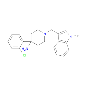 4-Piperidinamine, 4-(2-chlorophenyl)-1-(1H-indol-3-ylmethyl)-