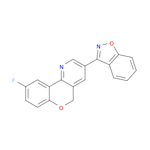5H-[1]Benzopyrano[4,3-b]pyridine, 3-(1,2-benzisoxazol-3-yl)-9-fluoro-