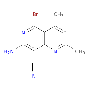 1,6-Naphthyridine-8-carbonitrile, 7-amino-5-bromo-2,4-dimethyl-