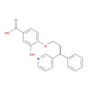 Benzoic acid, 3-hydroxy-4-[[3-phenyl-3-(3-pyridinyl)-2-propenyl]oxy]-
