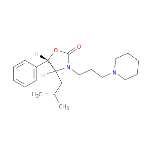 2-Oxazolidinone,4-(2-methylpropyl)-5-phenyl-3-[3-(1-piperidinyl)propyl]-, (4R-cis)- (9CI)