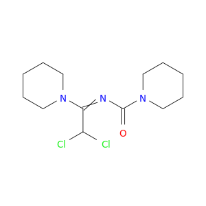 1-Piperidinecarboxamide, N-[2,2-dichloro-1-(1-piperidinyl)ethylidene]-