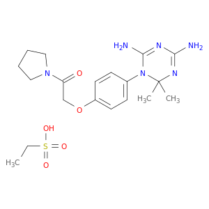 ethanesulfonic acid- 2-[4-(4,6-diamino-2,2-dimethyl-1,3,5-triazin-1(2h)-yl)phenoxy]-1-(pyrrolidin-1-yl)ethanone(1:1)