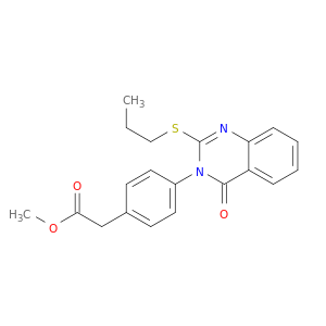 Benzeneacetic acid,4-[4-oxo-2-(propylthio)-3(4H)-quinazolinyl]-, methyl ester