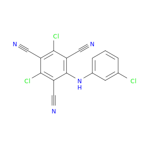 2,4-dichloro-6-[(3-chlorophenyl)amino]benzene-1,3,5-tricarbonitrile