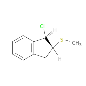 1H-Indene, 1-chloro-2,3-dihydro-2-(methylthio)-, trans-