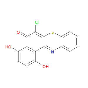 5H-Benzo[a]phenothiazin-5-one, 6-chloro-1,4-dihydroxy-