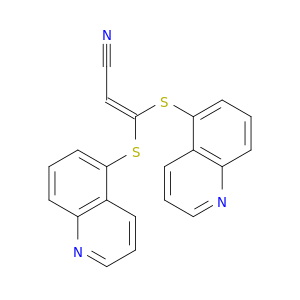 2-Propenenitrile, 3,3-bis(5-quinolinylthio)-
