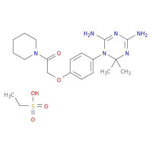 ethanesulfonic acid- 2-[4-(4,6-diamino-2,2-dimethyl-1,3,5-triazin-1(2h)-yl)phenoxy]-1-(piperidin-1-yl)ethanone(1:1)