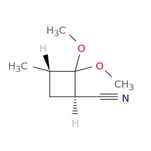 Cyclobutanecarbonitrile, 2,2-dimethoxy-3-methyl-, trans-