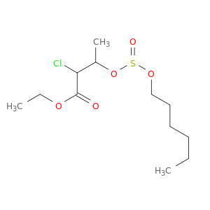 Butanoic acid,2-chloro-3-[[(hexyloxy)sulfinyl]oxy]-, ethyl ester
