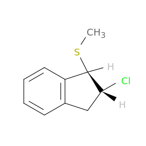 1H-Indene, 2-chloro-2,3-dihydro-1-(methylthio)-, trans-