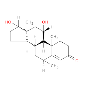 Androst-4-en-3-one, 11b,17b-dihydroxy-6a-methyl- (6CI,8CI)