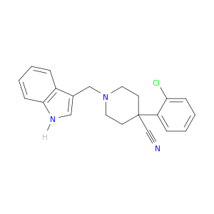 4-Piperidinecarbonitrile, 4-(2-chlorophenyl)-1-(1H-indol-3-ylmethyl)-