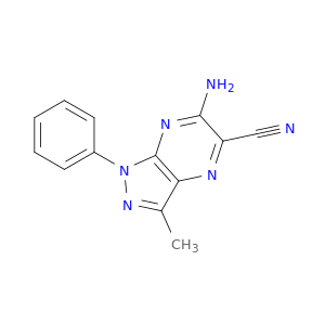 1H-Pyrazolo[3,4-b]pyrazine-5-carbonitrile, 6-amino-3-methyl-1-phenyl-
