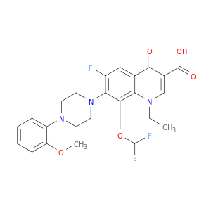 3-Quinolinecarboxylicacid,8-(difluoromethoxy)-1-ethyl-6-fluoro-1,4-dihydro-7-[4-(2-methoxyphenyl)-1-piperazinyl]-4-oxo-