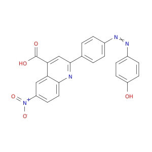 4-Quinolinecarboxylic acid, 2-[4-[(4-hydroxyphenyl)azo]phenyl]-6-nitro-