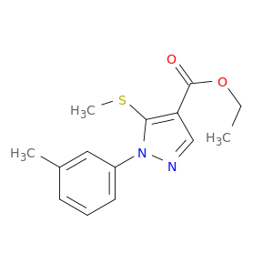 1H-Pyrazole-4-carboxylicacid, 1-(3-methylphenyl)-5-(methylthio)-, ethyl ester