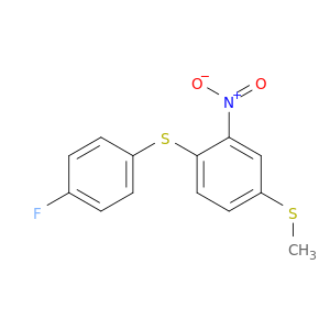 Benzene, 1-[(4-fluorophenyl)thio]-4-(methylthio)-2-nitro-