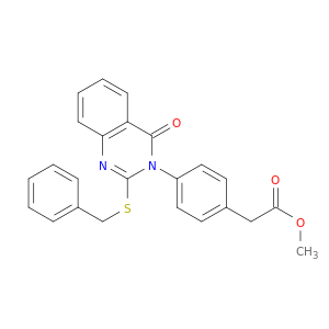 Benzeneacetic acid,4-[4-oxo-2-[(phenylmethyl)thio]-3(4H)-quinazolinyl]-, methyl ester