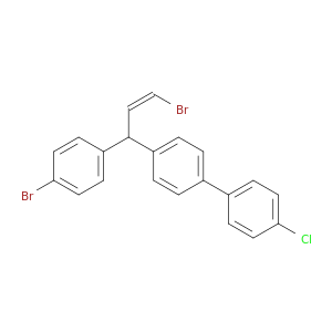 1,1'-双苯基,4-[3-溴-1-(4-溴苯基)-1-丙烯基]-4'-氯-,(Z)-