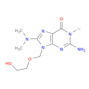 9-((2-HYDROXYETHOXY)METHYL)-8-DIMETHYLAMINOGUANINE