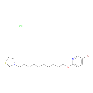 pyridine, 5-bromo-2-[[10-(3-thiazolidinyl)decyl]oxy]-, hydrochloride(1:1)