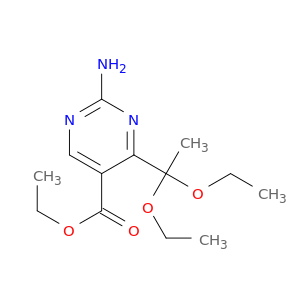5-Pyrimidinecarboxylic acid, 2-amino-4-(1,1-diethoxyethyl)-, ethyl ester