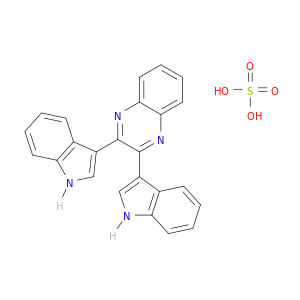 Quinoxaline, 2,3-di-1H-indol-3-yl-, compd. with sulfate (1:1)