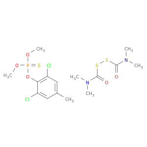 (2,6-dichloro-4-methyl-phenoxy)-dimethoxy-sulfanylidene-phosphorane; 1-(dimethylcarbamoyldisulfanyl)-N,N-dimethyl-formamide