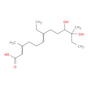 2,6-Tridecadienoic acid, 7-ethyl-10,11-dihydroxy-3,11-dimethyl-