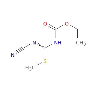 Carbamic acid, [(cyanoimino)(methylthio)methyl]-, ethyl ester