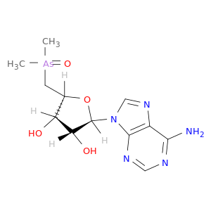 Adenosine, 5'-deoxy-5'-(dimethylarsinyl)-