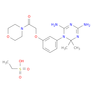 ethanesulfonic acid- 2-[3-(4,6-diamino-2,2-dimethyl-1,3,5-triazin-1(2h)-yl)phenoxy]-1-(morpholin-4-yl)ethanone(1:1)