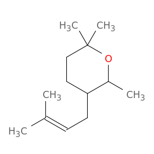 2H-Pyran, tetrahydro-2,2,6-trimethyl-5-(3-methyl-2-butenyl)-