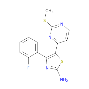 2-Thiazolamine, 4-(2-fluorophenyl)-5-[2-(methylthio)-4-pyrimidinyl]-