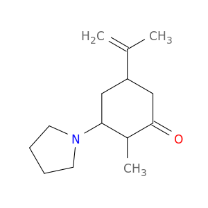 Cyclohexanone, 2-methyl-5-(1-methylethenyl)-3-(1-pyrrolidinyl)-