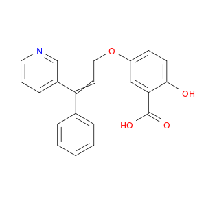 Benzoic acid, 2-hydroxy-5-[[3-phenyl-3-(3-pyridinyl)-2-propenyl]oxy]-