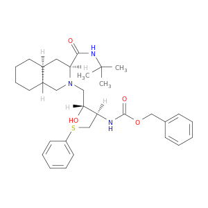 [3S-(3S,4aS,8aS,2'R,3'R)]-2-[3'-N-CBz-amino-2'-hydroxy-4'-(phenyl)thio]butyldecahydroisoquinoline-3-N-t-butylcarboxamide