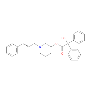 1-(3-phenylprop-2-en-1-yl)piperidin-3-yl hydroxy(diphenyl)acetate