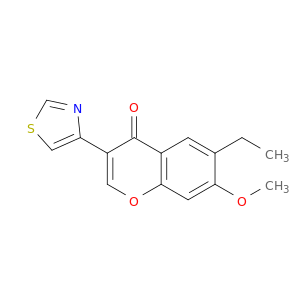 4H-1-Benzopyran-4-one, 6-ethyl-7-methoxy-3-(4-thiazolyl)-