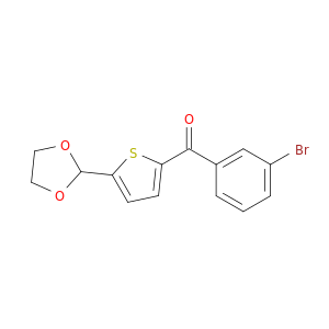 2-(3-BROMOBENZOYL)-5-(1,3-DIOXOLAN-2-YL)THIOPHENE